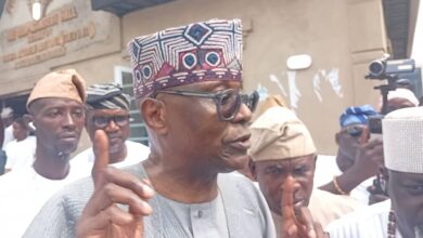 The new Olori Ebi Funsegunwa Royal Family, Prince Otukayode Hammed Otufale at the Ule Nla Agunsebi Hall, Ijebu Ode on Sunday
